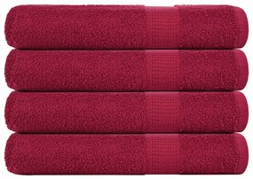 Toalhas de sauna 4 pcs 80x200 cm 360 gsm 100% algodão bordéus