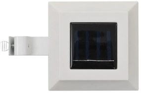 Candeeiro de exterior solar LED 6 pcs branco quadrado 12 cm