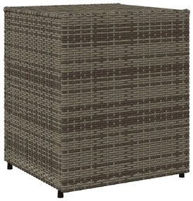 Armário de arrumação para jardim 55x59x69 cm vime PE cinzento