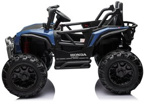 Carro elétrico para Crianças 24V 2 Lugares HONDA 4x4 Off-Road Vehicle Rodas de espuma EVA, Assento Couro Azul