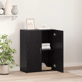 Gabinete de Escritório Carvalho Preto 60x32x77.5 cm Madeira Engenheira