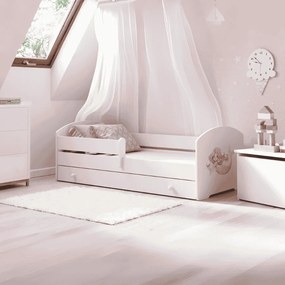Cama infantil sereia com gaveta LUK 160x80 branca