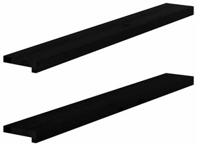 Soleiras da janela 2 pcs 120x15x2 cm carvalho castanho-escuro