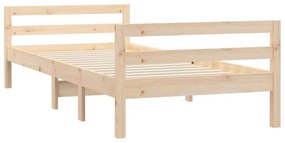 Cama sem colchão 75x190 cm madeira de pinho maciça