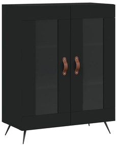 Armário alto 69,5x34x180 cm derivados de madeira preto