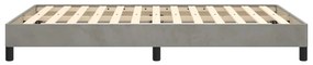 Estrutura de cama sem colchão 120x200 cm veludo cinzento-claro