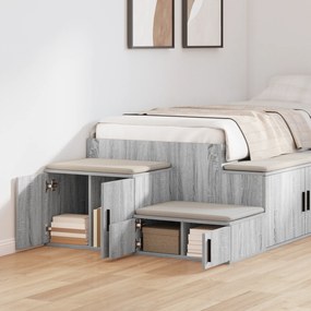 Armário de Armazenamento vidaXL Cinza Sonoma 118x41x40 cm Madeira de E