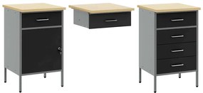 Conjunto de Armário de Trabalho e Painel de Ferramentas vidaXL com 8 P