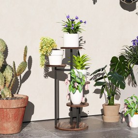 Suporte para Plantas de 5 Níveis Suporte para Plantas de Madeira e Aço