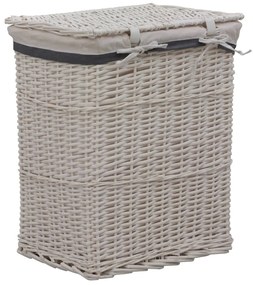 Cesto de roupa suja salgueiro branco