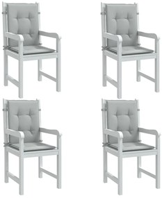 vidaXL Almofadões lombares cadeiras 4pcs 100x50x4 cm mesclado tecido
