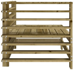 Sofás de canto para jardim 2 pcs madeira de pinho impregnada