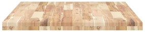 Tampo de mesa retangular 80x70x4 cm madeira de acácia maciça