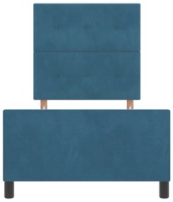 Cama vidaXL Azul-marinho 80x200 cm Veludo
