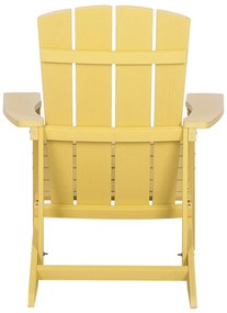 Cadeira de jardim amarela ADIRONDACK Beliani