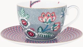 Chávenas de chá e pires em porcelana Flower Festival, conjunto de 2