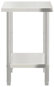 Mesa de trabalho para cozinha 82,5x55x85 cm aço inoxidável