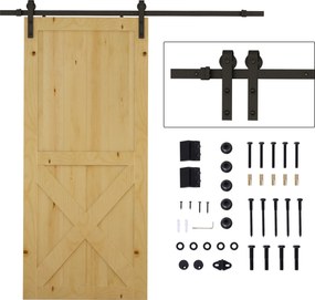Kit para porta de correr (PORTA NÃO INCLUIDA), sistema de encaixe para portas com espessura de 35-45 mm e largura máxima de 1 m, capacidade de 100 kg,