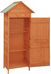 Armário de arrumação para jardim 42,5x64x190 cm castanho