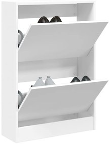 vidaXL Sapateira 60x21x87,5 cm derivados de madeira branco