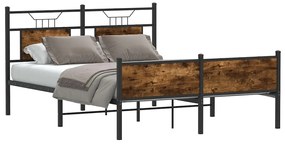 Estrutura cama s/ colchão derivados de madeira carvalho fumado