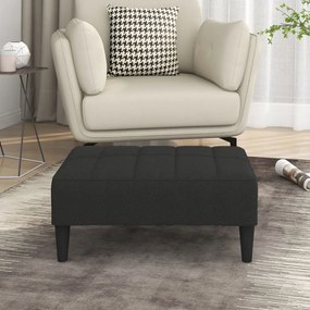 vidaXL Apoio de pés 78x56x32 cm tecido preto