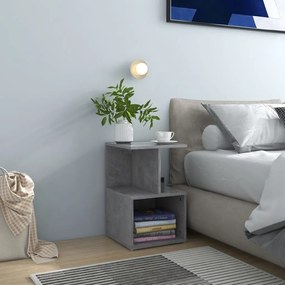 vidaXL Móvel lateral 35x35x55 cm derivados de madeira cinzento cimento