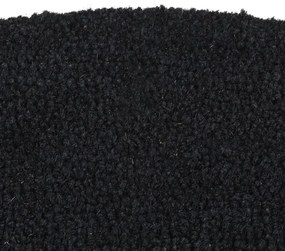 Tapete de porta semicircular 40x60 cm fibra coco tufada preto