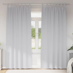 Cortinas opacas 2 pcs Cinza Claro 225 x 140 cm Poliéster