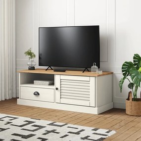 Móvel de TV VIGO 106x40x40 cm madeira de pinho maciça branco