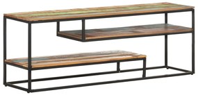Móvel de TV 130x30x45 cm madeira recuperada maciça