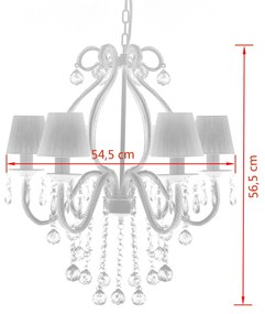 Lustre com 2300 cristais branco