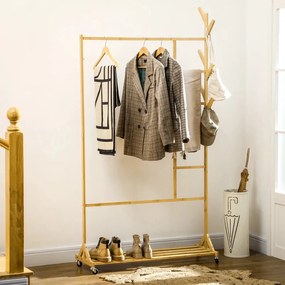 Conjunto de Entrada Deepend - Cabide e Sapateira em Bambu - Design Nat
