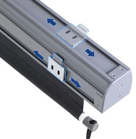 Toldo vertical 1,6 x 2,5 m cinzento