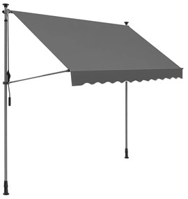 Toldo varandas 300 x 130 cm com manivela Antracite