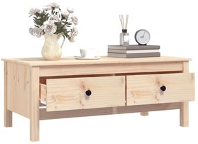 Mesa de centro 100x50x40 cm madeira de pinho maciça