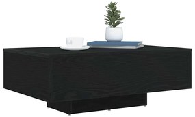 Mesa de Centro vidaXL com Luzes LED Carvalho Preto 85x55x31 cm