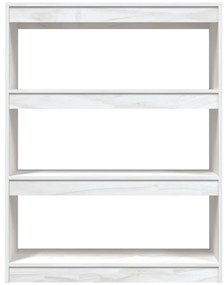 Estante/divisória 100x30x103 cm madeira de pinho maciça branco