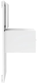 Mesa de cabeceira de parede com luzes LED branco