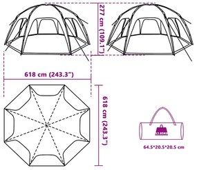 Tenda de festas impermeável cinzento