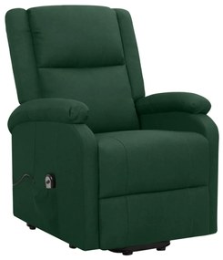 Poltrona elevatória tecido verde-escuro
