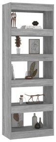 Estante/divisória 60x30x166cm derivados madeira cinzento sonoma