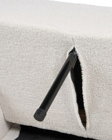 Poltrona reclinável em tecido bouclé branco FLORLI Beliani