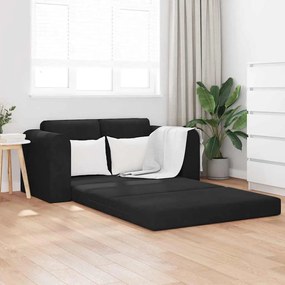 vidaXL Sofá-Cama 60cm Preto Veludo