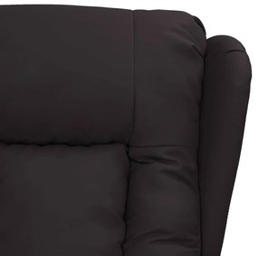 Poltrona reclinável couro artificial preto
