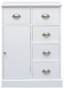Aparador com 10 gavetas 113x30x79 cm madeira branco