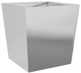 Vaso/floreira de jardim 50x50x50 cm aço galvanizado