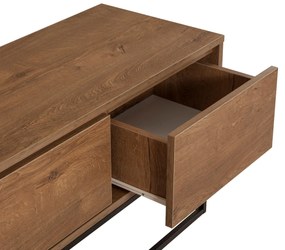 Conjunto de Mobiliário de Sala de Estar Laxus – Nogueira/Preto – Unida