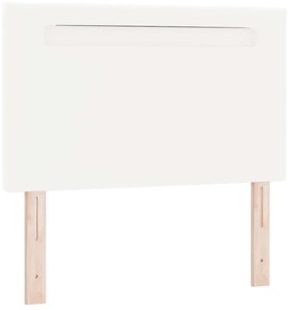 Cabeceira vidaXL Design Simples Branco Puro 90 cm Couro Sintético