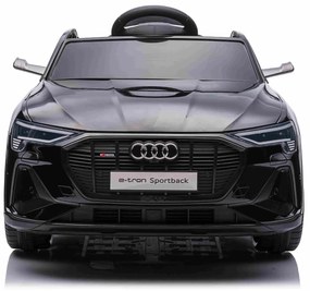 Carro elétrico para crianças Audi E-tron Sportback 12V, comando remoto 2,4 GHz, entrada USB/AUX, suspensão, bateria de lítio, luzes LED, 2 motores de